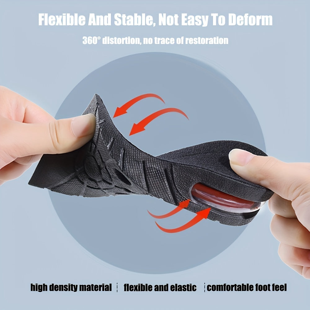 Unisex Height-Increasing Insoles Air Cushion Soft Bottom Invisible 2 Pack
