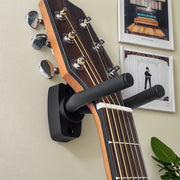 Stainless Steel Wall Mount Guitar Holder Adjustable Non-Slip Black