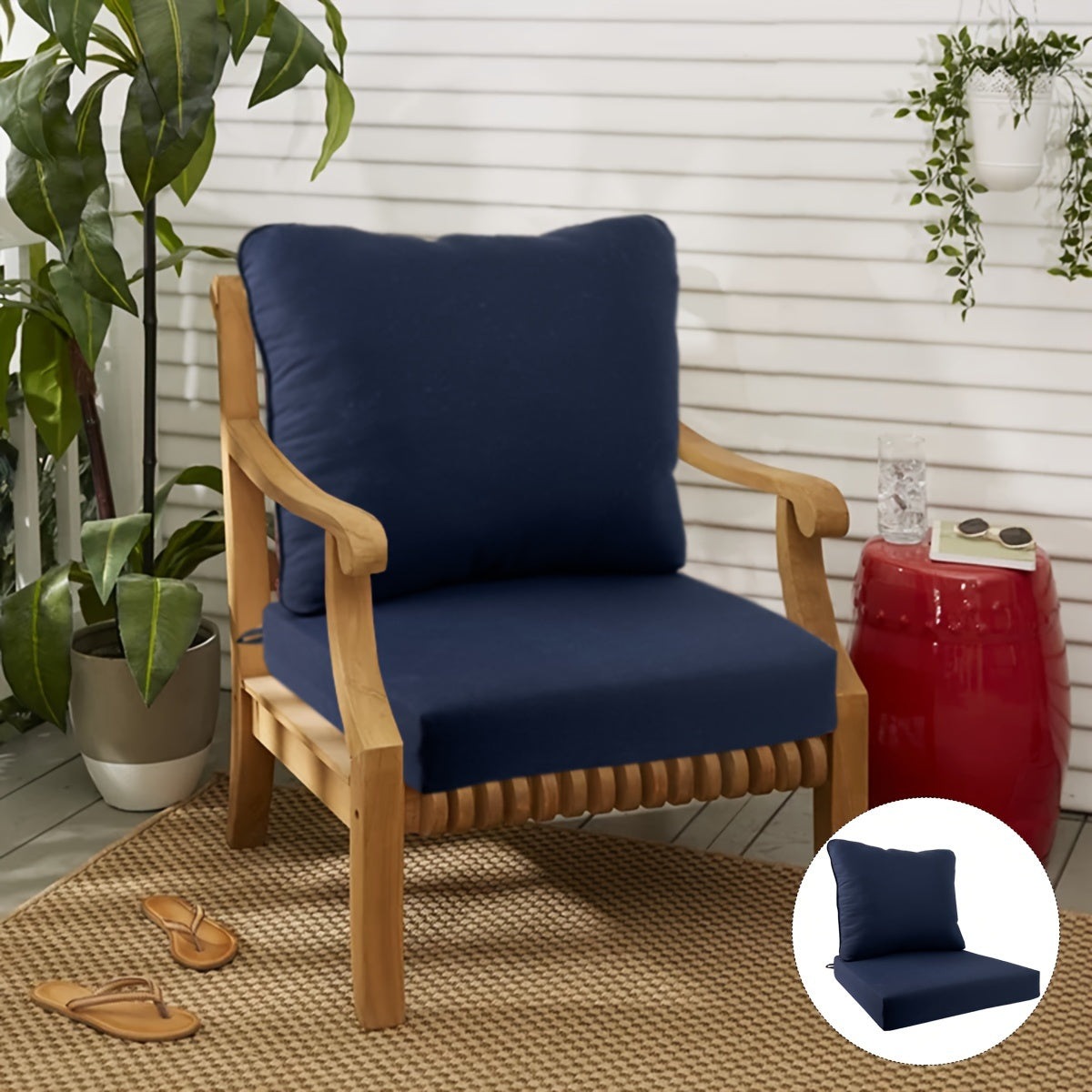 Outdoor Indoor Sofa Cushion Set 2-Piece Support Foam Fading Resistant