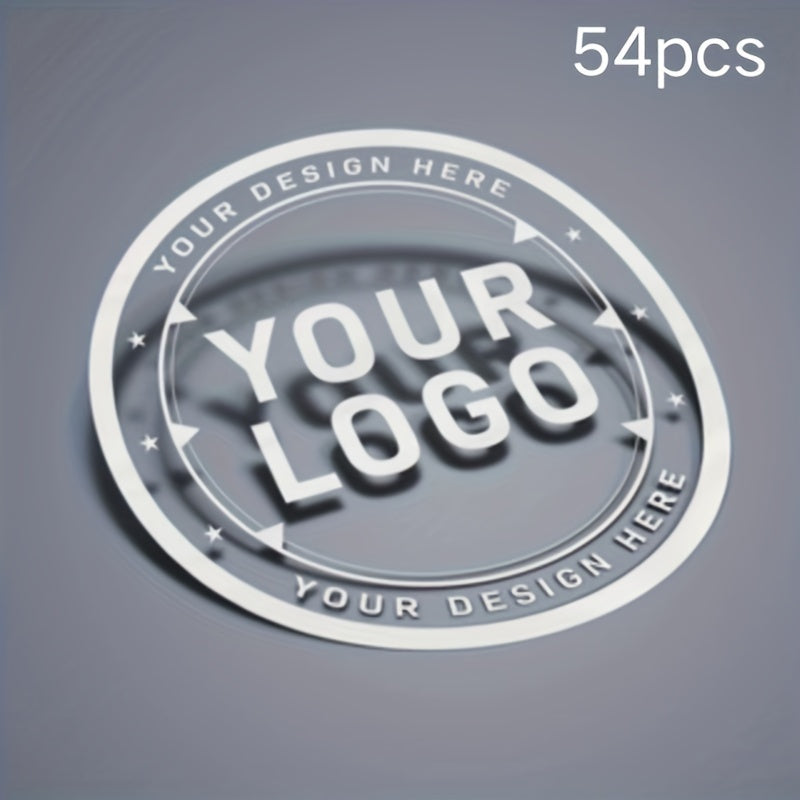 Suv o'tkazmaydigan PVC va oq pastki PP qog'ozdan tayyorlangan maxsus stikerlar 3.99 sm logotiplar, sovg'alar, yorliqlar uchun