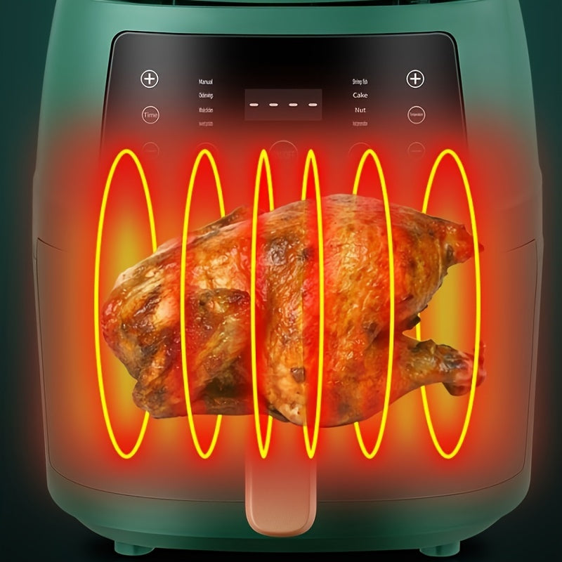 6L нержавеющая сталь воздушная фритюрница с 6 предустановленными режимами приготовления, безопасна для посудомоечной машины, 220-240В