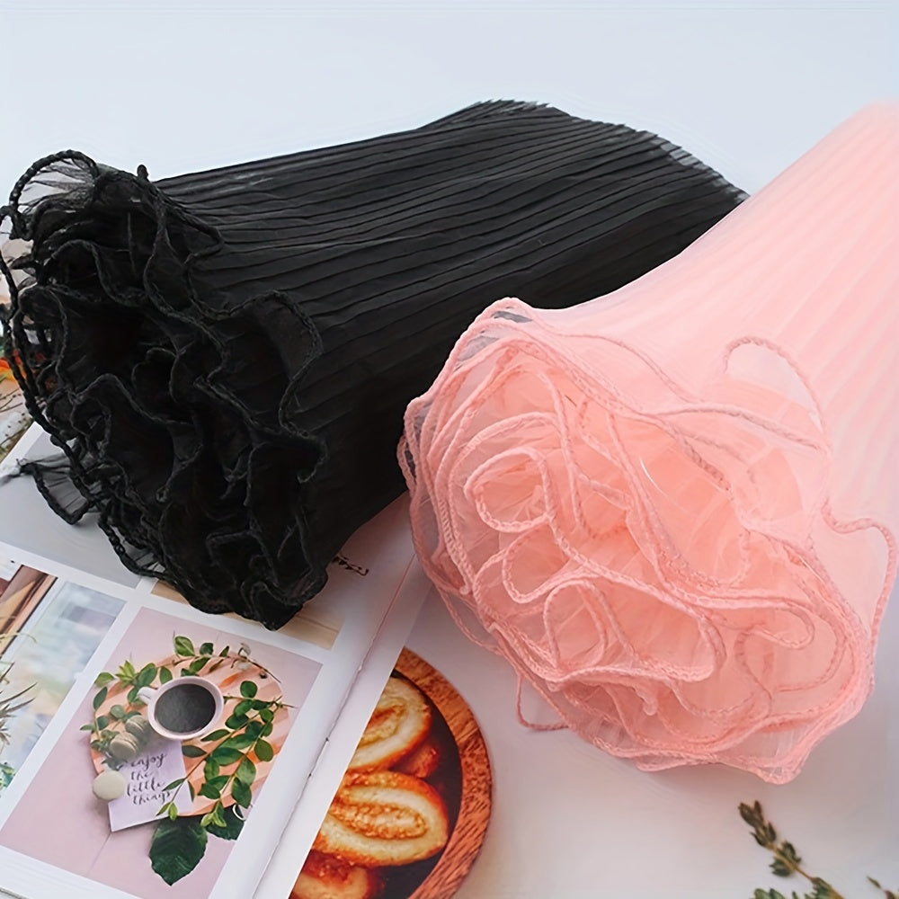 4.0m Solid Color Lace Net Flower Wrapping Paper for Gifts Bouquets Valentine Wedding Birthday
