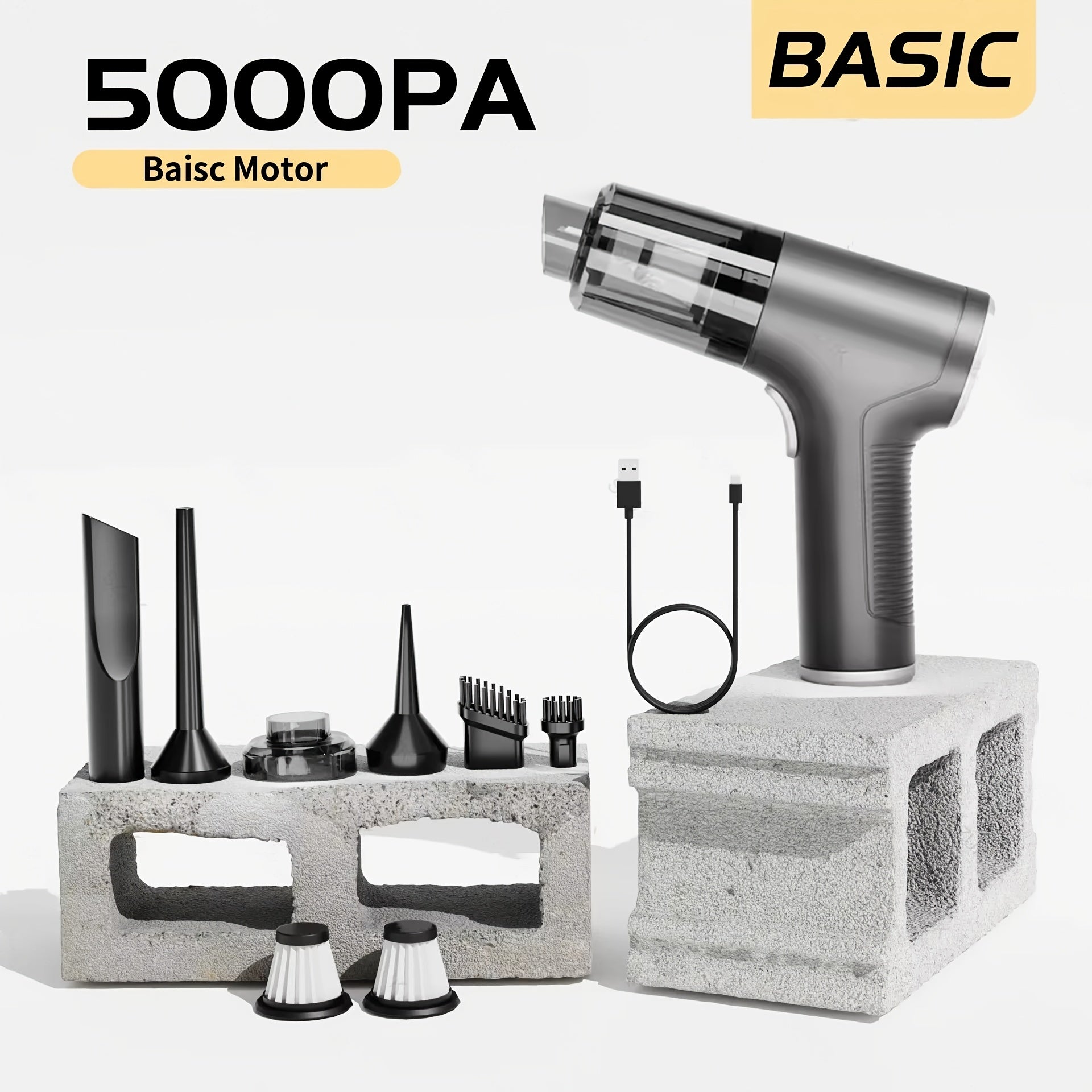 Aspiradora de mano inalámbrica 15000PA Turbo Power 80W Batería de litio Extracción de pelo de mascotas