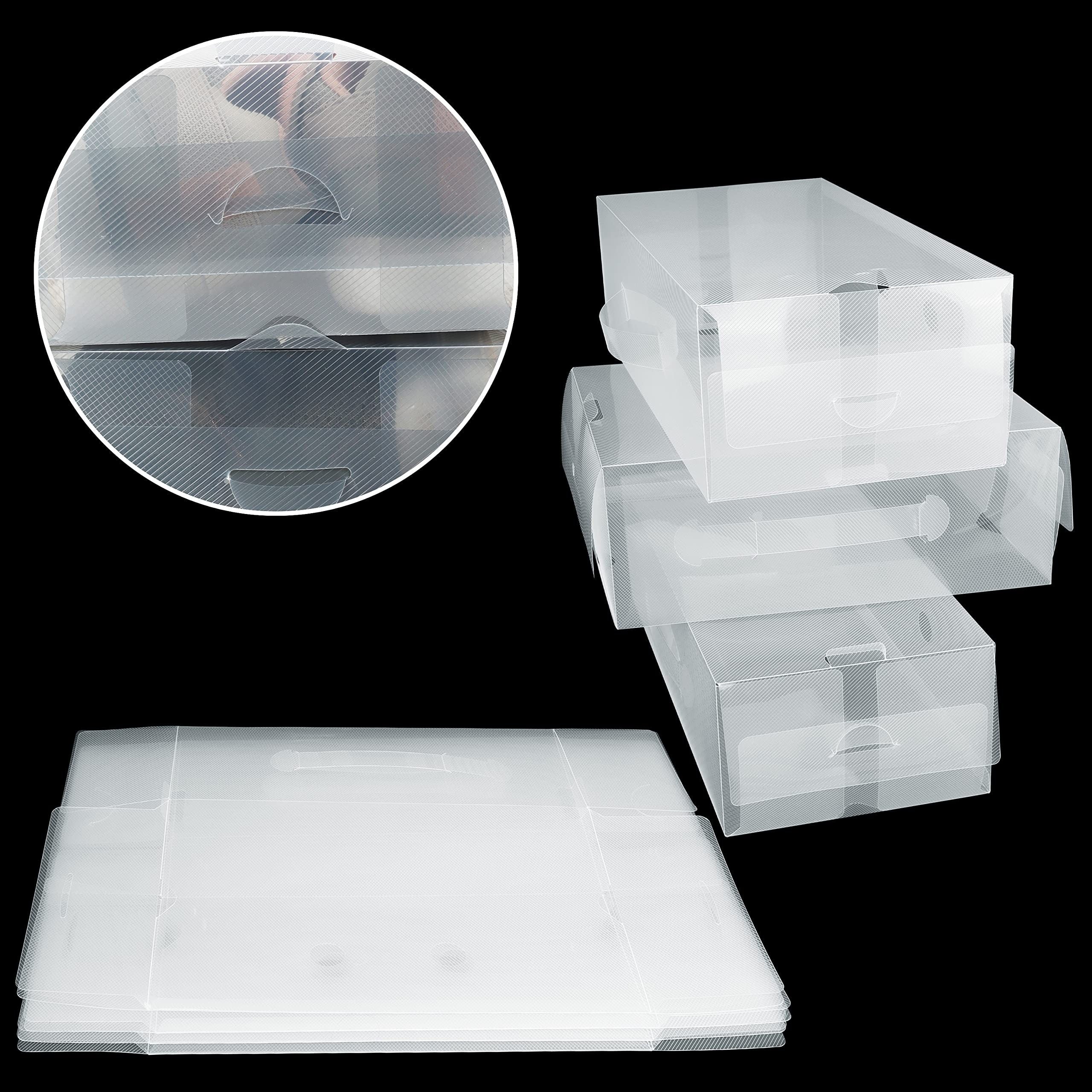 10 ta to'plangan poyabzal saqlash qutilari, tutqichli, egiluvchan va changdan himoyalangan, uy va yotoqxona uchun foydalanish uchun