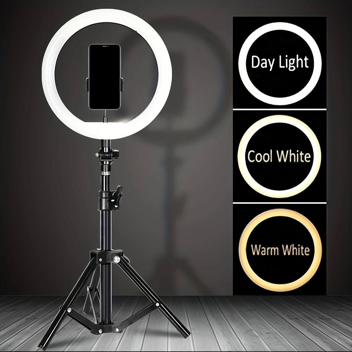 Selfie Ring Light with Tripod Stand for Video, Makeup, Streaming, Photography