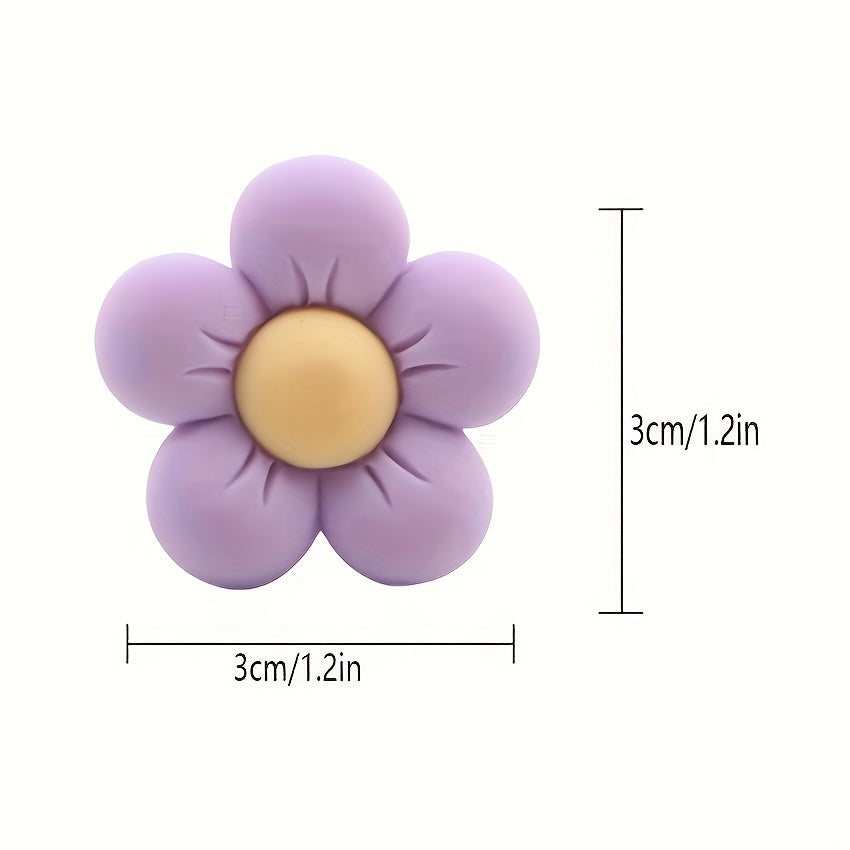 6pcs Cartoon Flower Car Air Vent Decorations Interior Accessories
