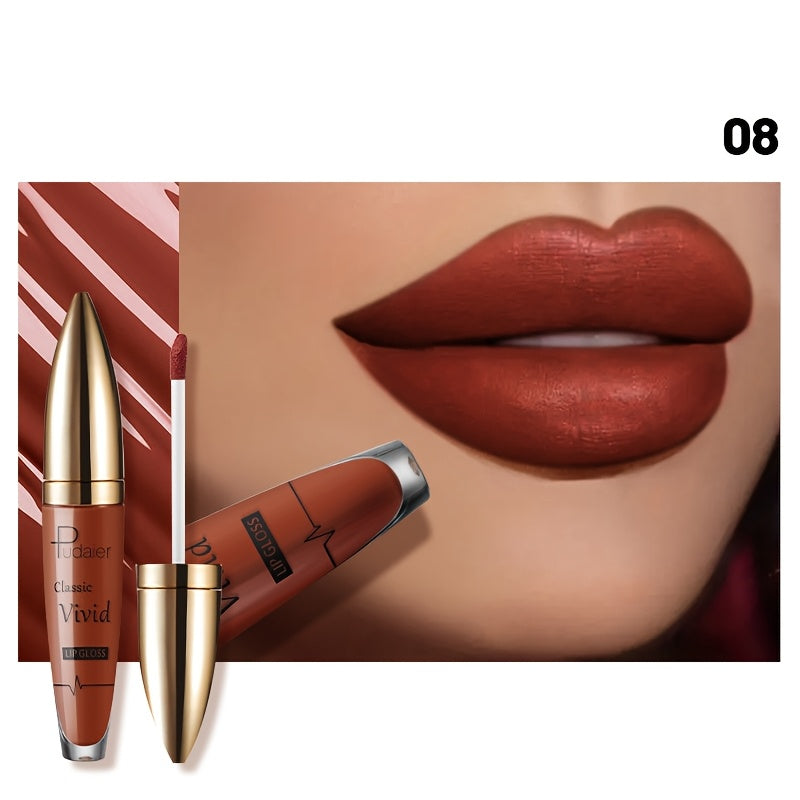 Pintalabios de terciopelo rojo mate para mujer de larga duración y humectante