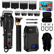 Cortapelos profesionales para hombres, cortapelos de barbero inalámbricos, batería de litio de 1500mAh