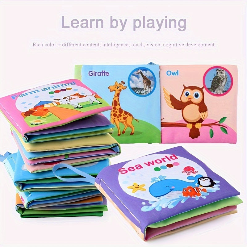 Baby Cloth Book for Infants 0+ with Animal, Transportation, Fruit, Ocean Themes