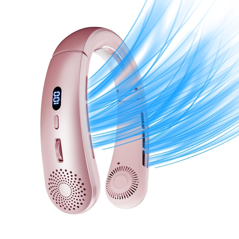 Portable Neck Fan Mini Bladeless Wearable USB Rechargeable Personal Cooler