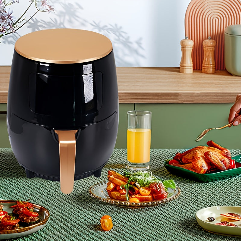 Freidora de aire eléctrica de gran capacidad, acero inoxidable, sin aceite, horno multifunción, freidora profunda