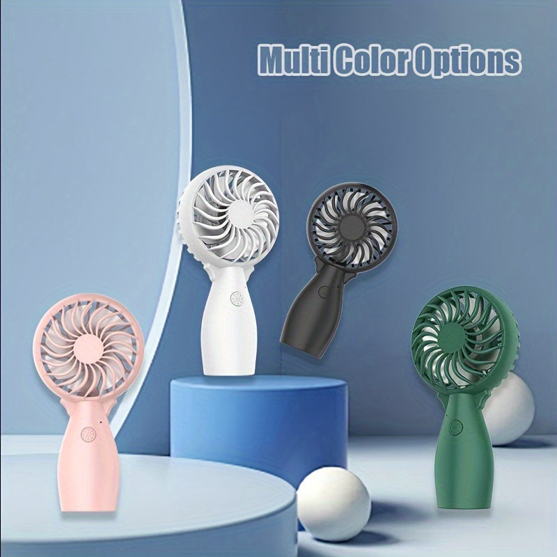 Kuchli shamolli USB qayta zaryadlanadigan qoʻl fan, ichki/ tashqi foydalanish, sayohat va yozgi kontsertlar uchun ideal.