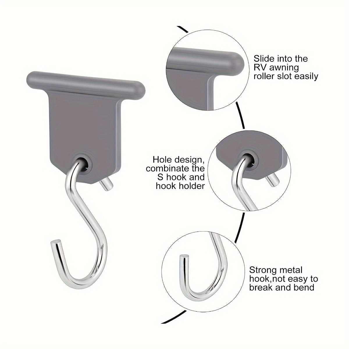8 to'plam RV quyosh nurlari uchun qulfni siljitish uchun qulf aksessuarlari