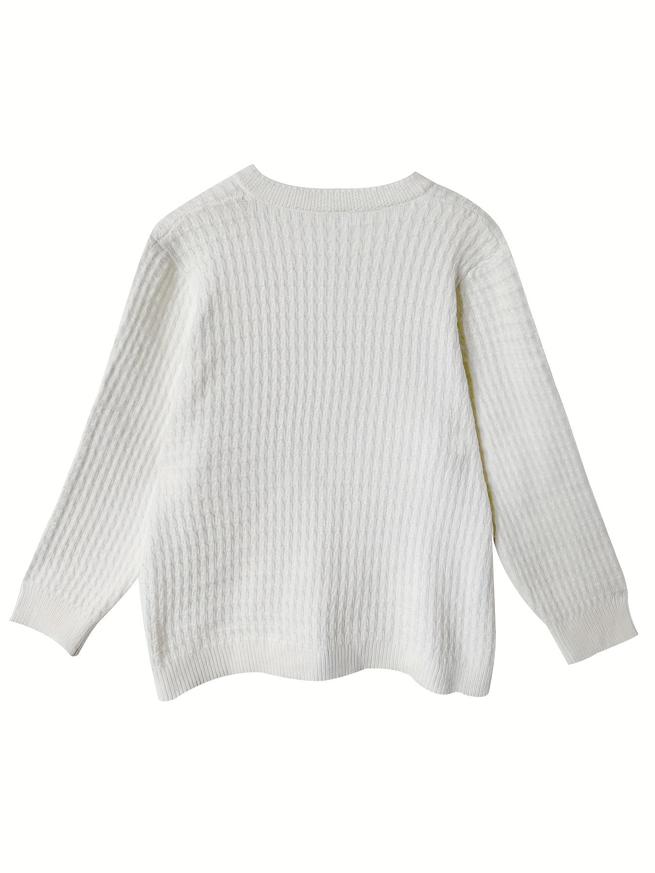 Ayollar uchun katta o'lchamli trikotaj kardigan sviter, kundalik, bir rangli, polyester palto