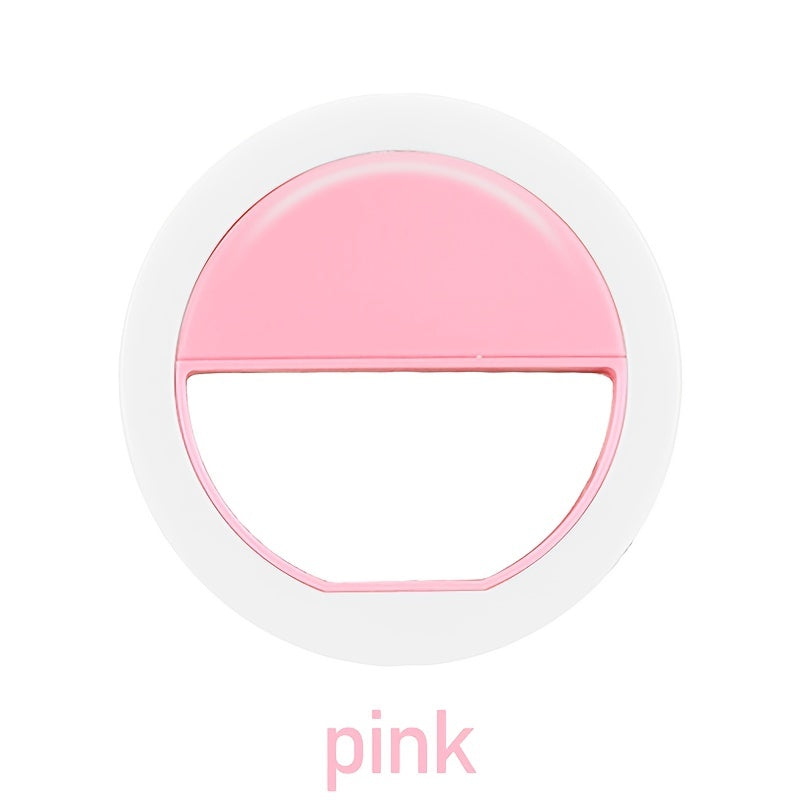 Telefon uchun portativ LED halqa chirog'i, jonli efir va selfilar paytida yuz go'zalligini oshirish uchun.