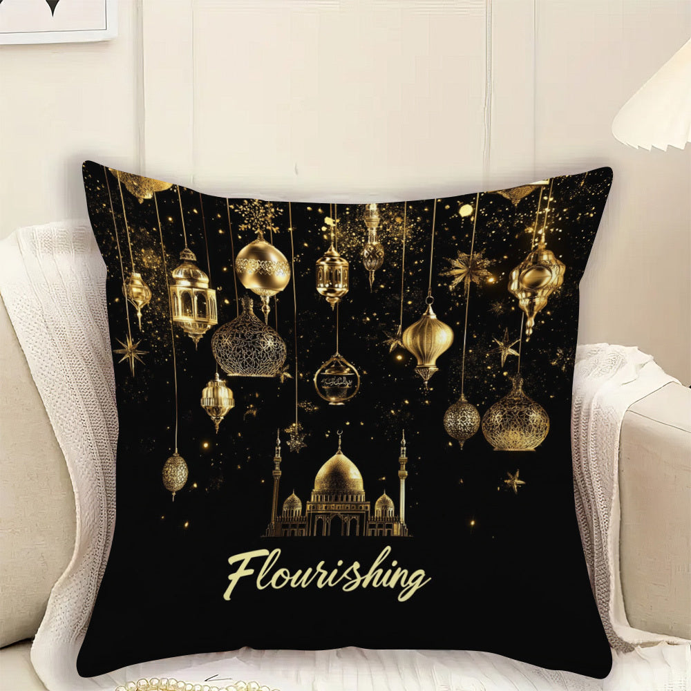 Klassik islomiy Ramazon lantern akvarel yostiq qoplamasi yumshoq flanel matodan tayyorlangan, o'lchami 45.72x45.72 sm. Oson olib tashlash uchun zip yopilishi mavjud va mashinada yuvish mumkin. Divaningizga, yotoqxonangizga yoki