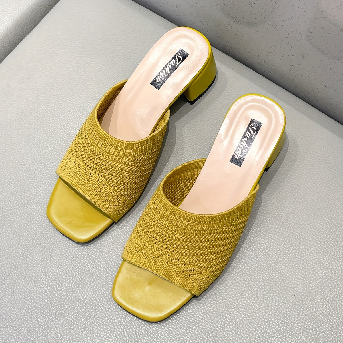 Women's Multicolor Knit Wedge Sandals Open Toe Slip-On Summer Shoes