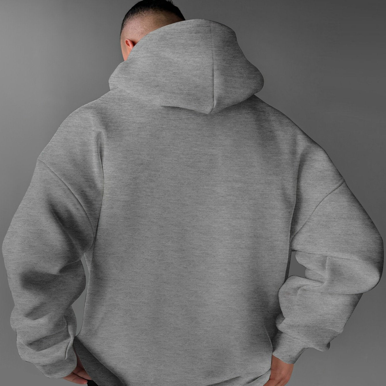 Мужская толстовка с геометрическим узором и свободным кроем с опущенными плечами, полиэстеровая трикотажная ткань для всех сезонов