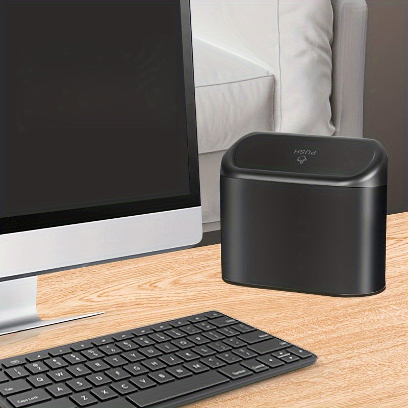 3-Piece Plastic Car Trash Can Set with Garbage Bags and Door Hanger