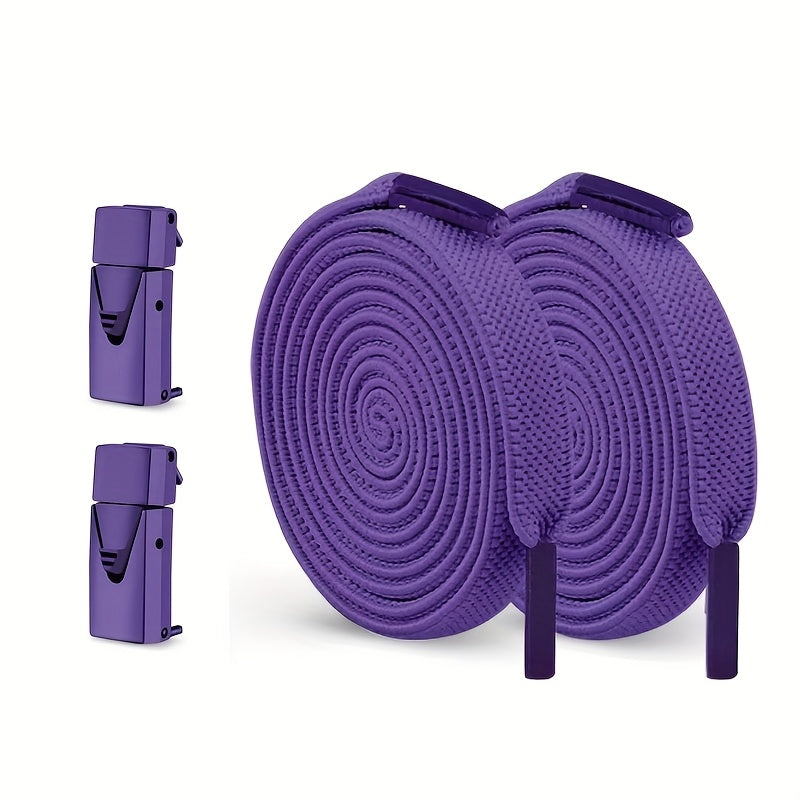 2-Pack Elastic No-Tie Shoe Laces for Sports and Casual Shoes
