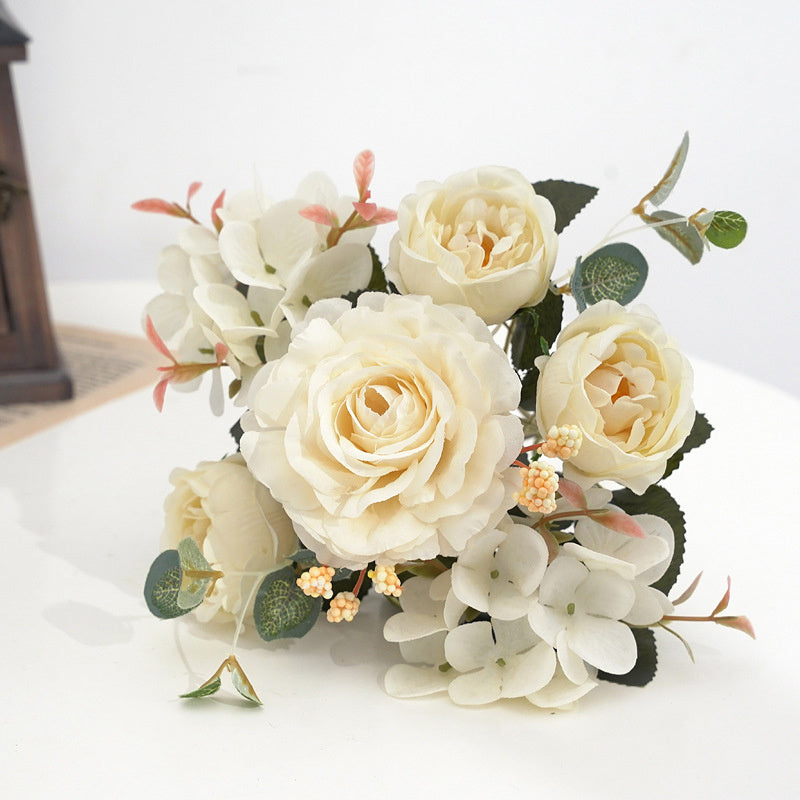 Artificial Flowers with Hibiscus Roses and Peonies for Home Decor Weddings and Gifts