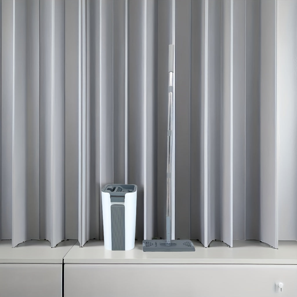 Ko'p funksiyali mopu to'plami - Nam va quruq tozalash uchun - Oshxonalar, hammomlar va yashash xonalarida oson tozalash uchun qalin, chizishsiz padlar bilan - Har xil yuzalar uchun mo'ljallangan mustahkam metall tutqich