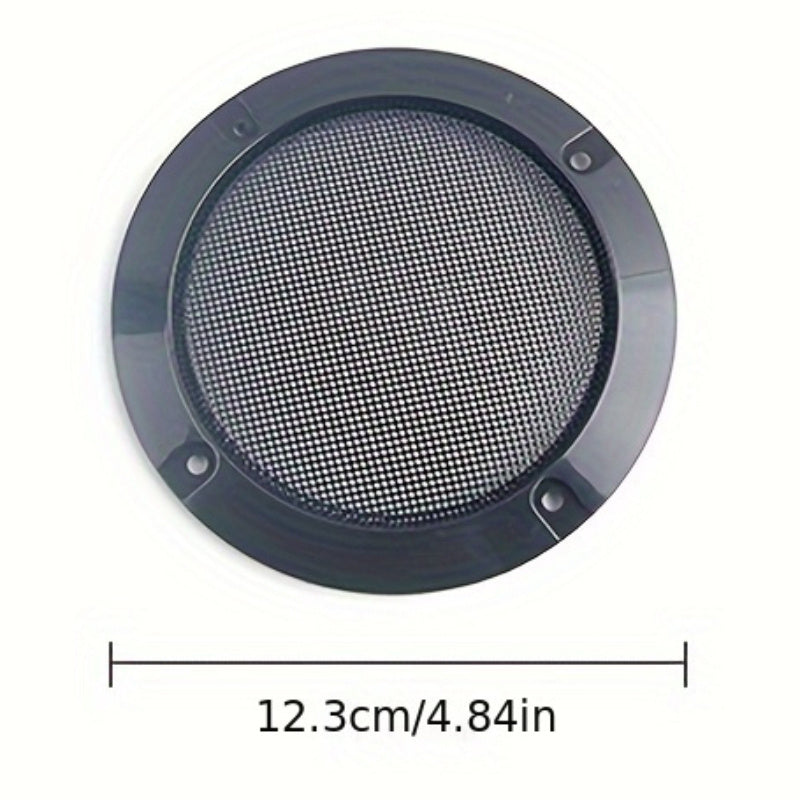 Black Mesh Speaker Grille 5.08cm to 25.4cm Durable Metal Enclosure