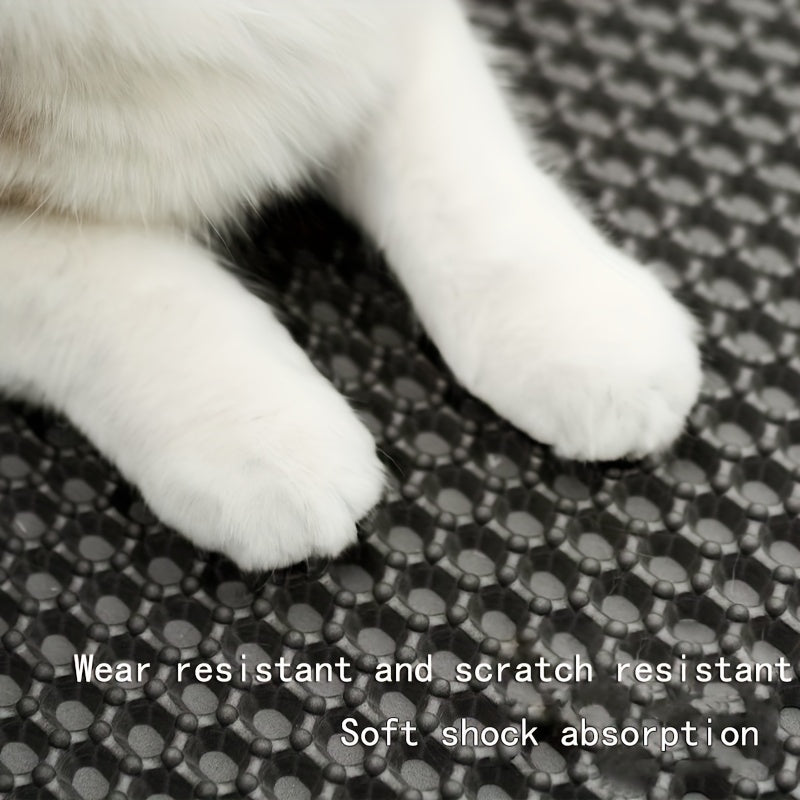 Large Dual-Layer EVA Cat Litter Mat for Easy Cleanup and Splash Prevention