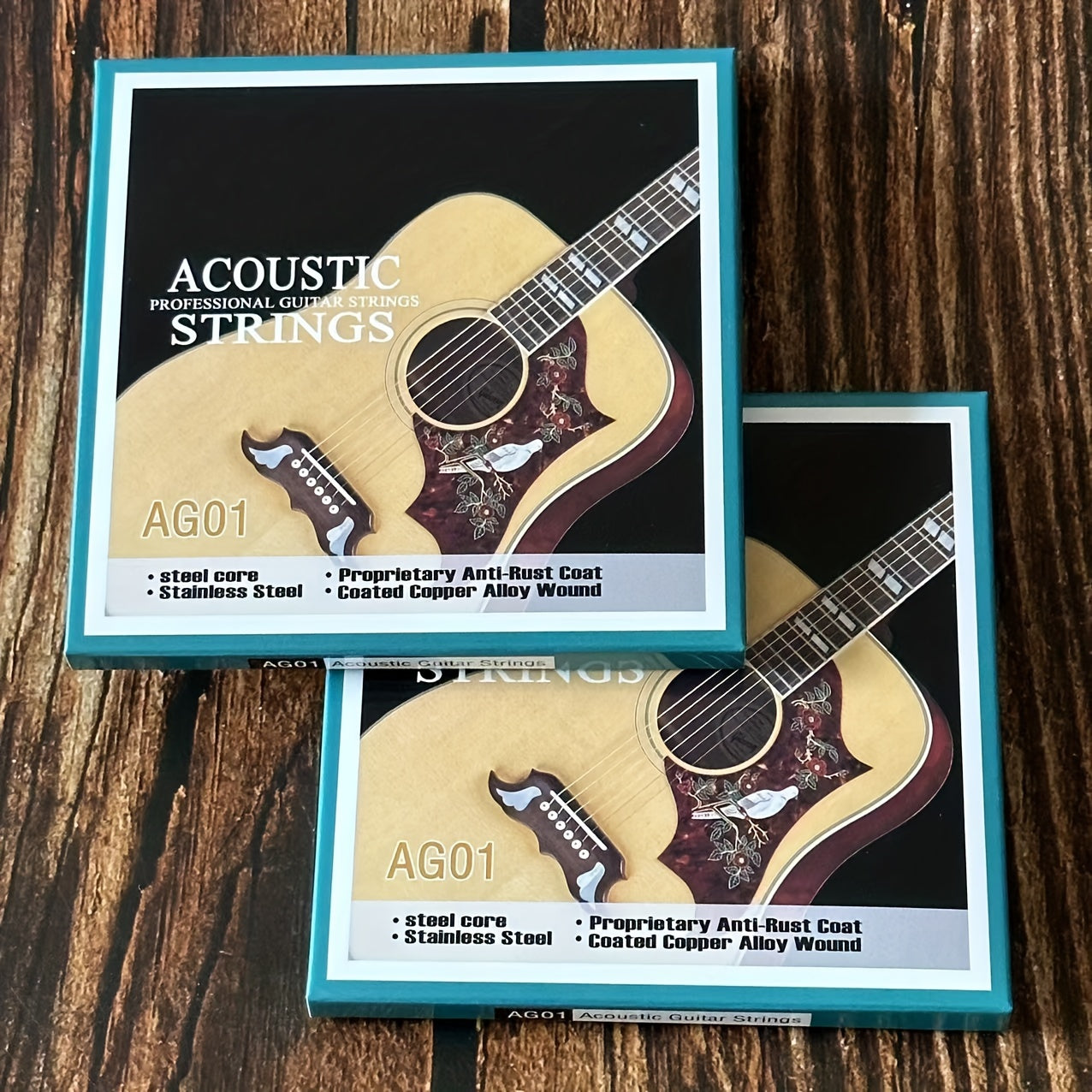 Stainless Steel Coated Copper Alloy Wound Acoustic Guitar Strings 010 Blue
