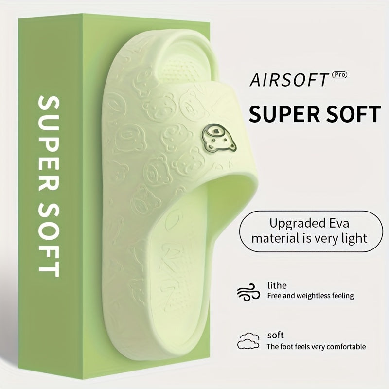 Erkaklar uchun barcha mavsumda kiyiladigan modali slaydlar, qulay, sirpanmaydigan EVA qalin taglikka ega, uyda, hammomda va suvga chidamli.