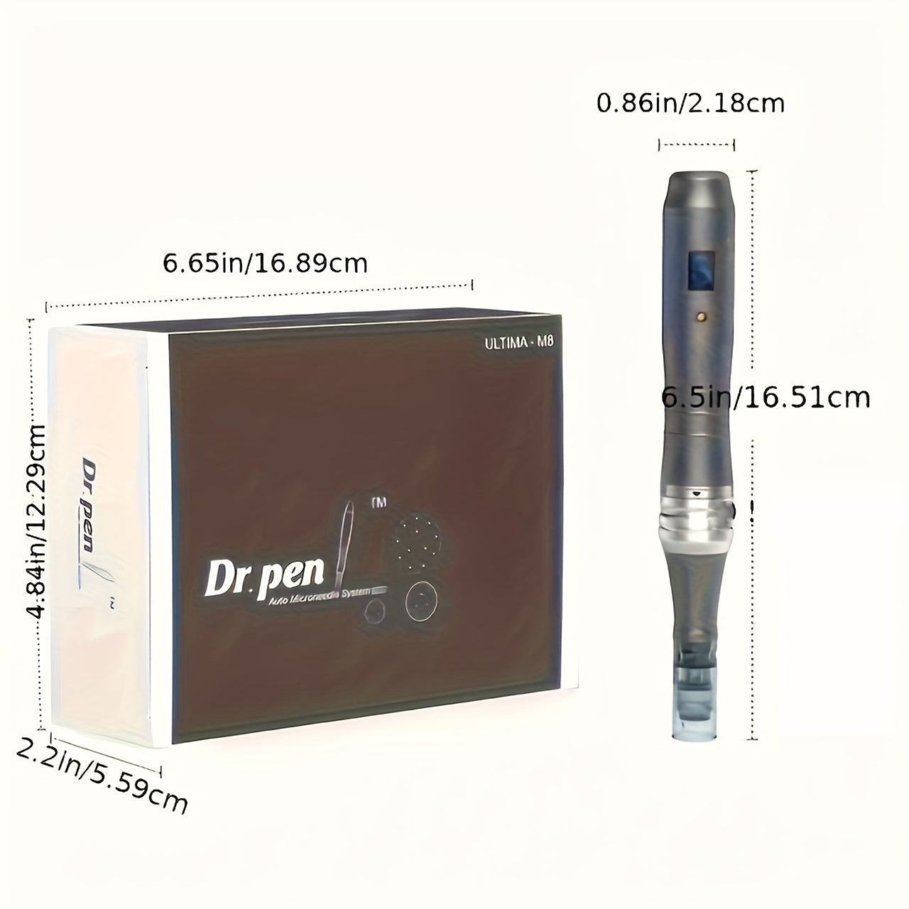 Derma Pen Kit with 12 Nano-RD Needle Cartridges Rechargeable USB Powered