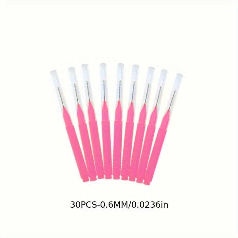 Interdental Brush I-Shaped Straight Bracket 30Pcs Pack Tooth Cleaner