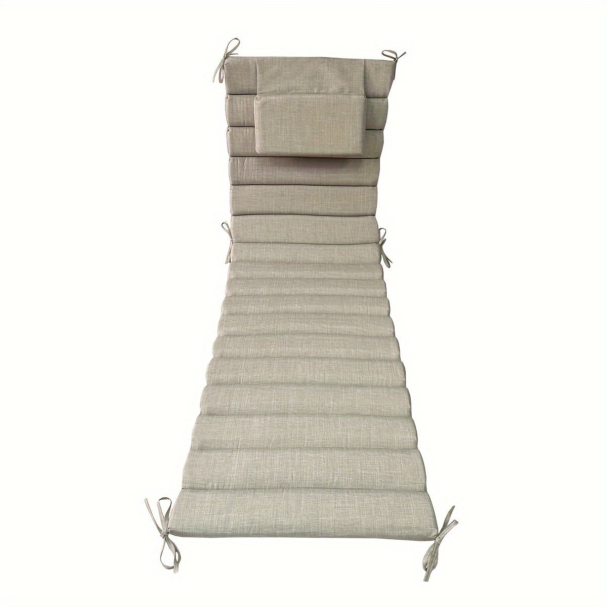 Outdoor Lounge Cushion Dark Blue 182.88cm x 53.34cm with Headrest and Straps for Patio Pool Chairs