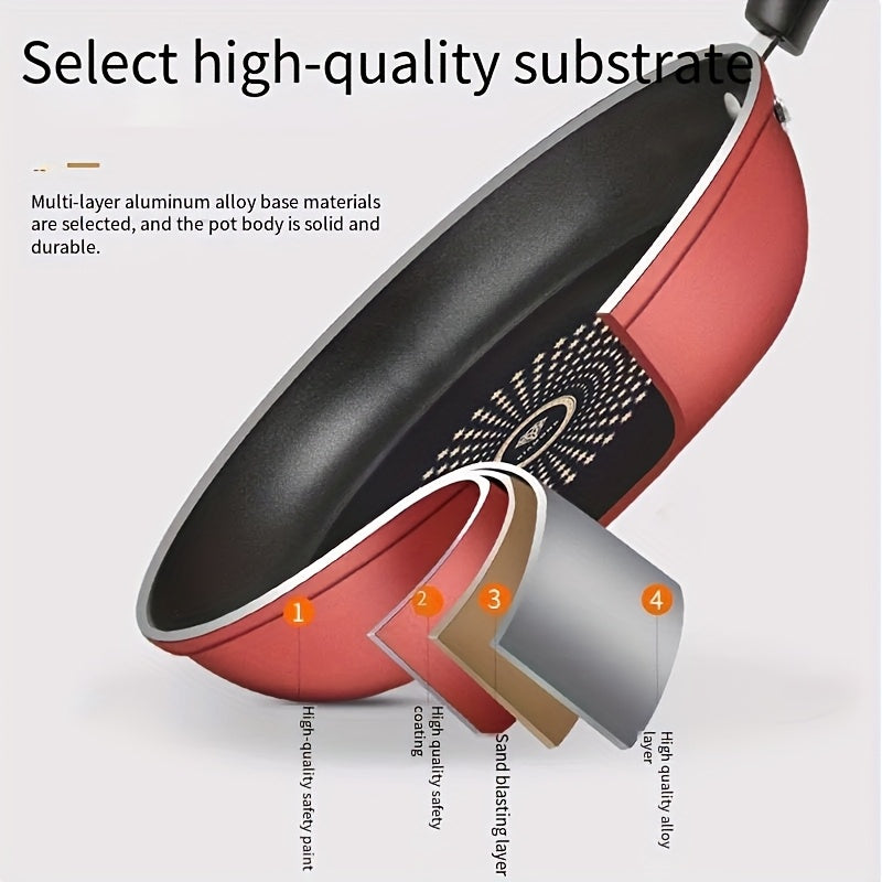 24cm Cast Iron Non-Stick Skillet Dishwasher Safe Induction Compatible for Gas and Electric Stoves