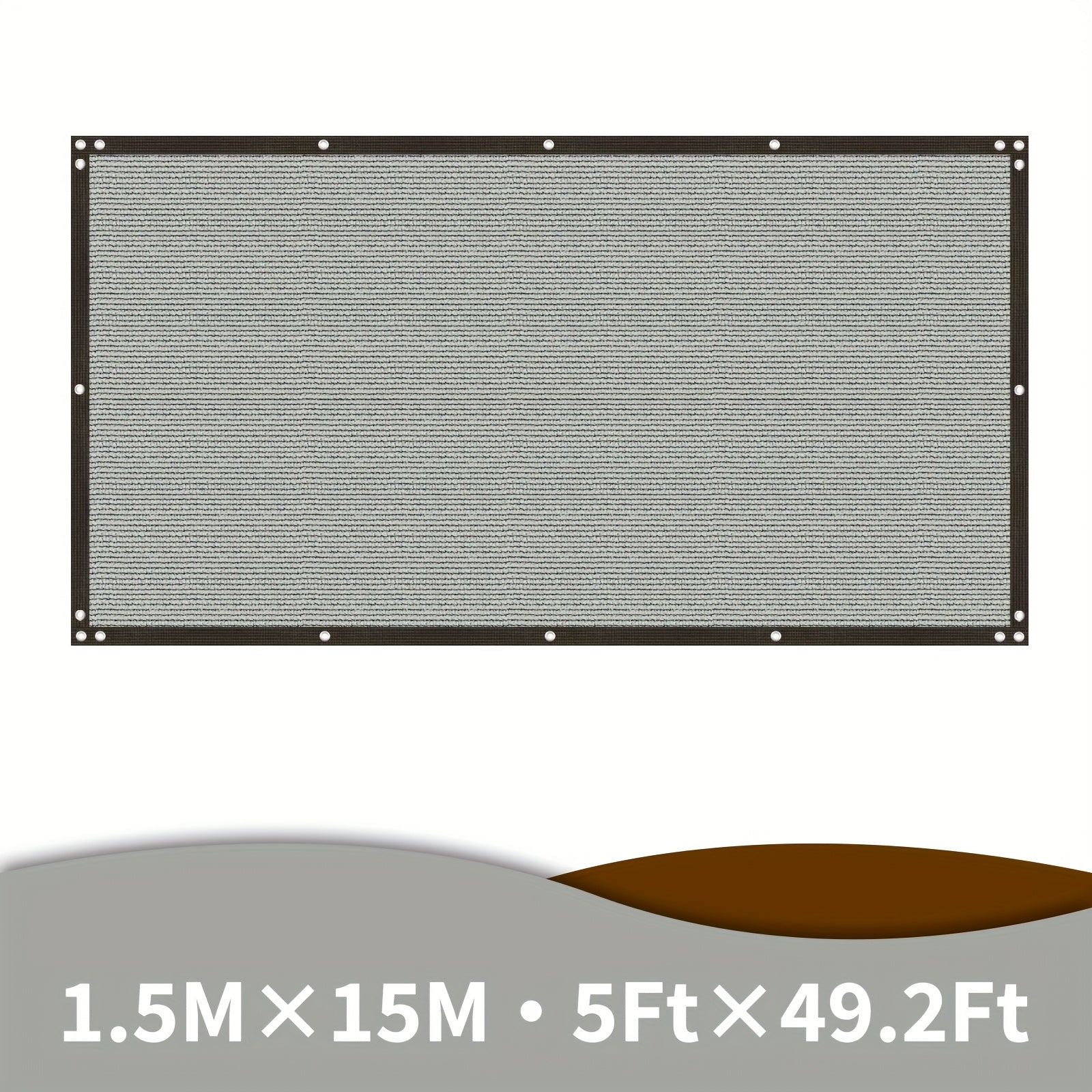 Outdoor Privacy Screen for Fence Balcony Yard 6x15 Gray Wind Blocker GSM 150