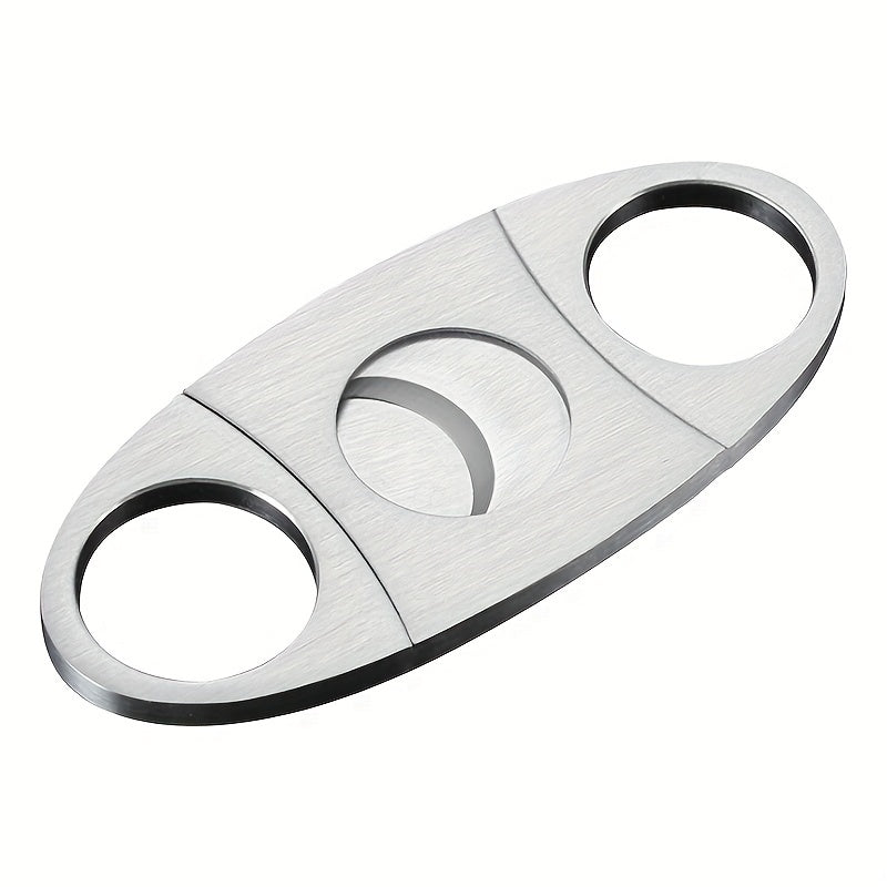 Mens Stainless Steel Double-Edged Cigar Cutter Gift Accessory
