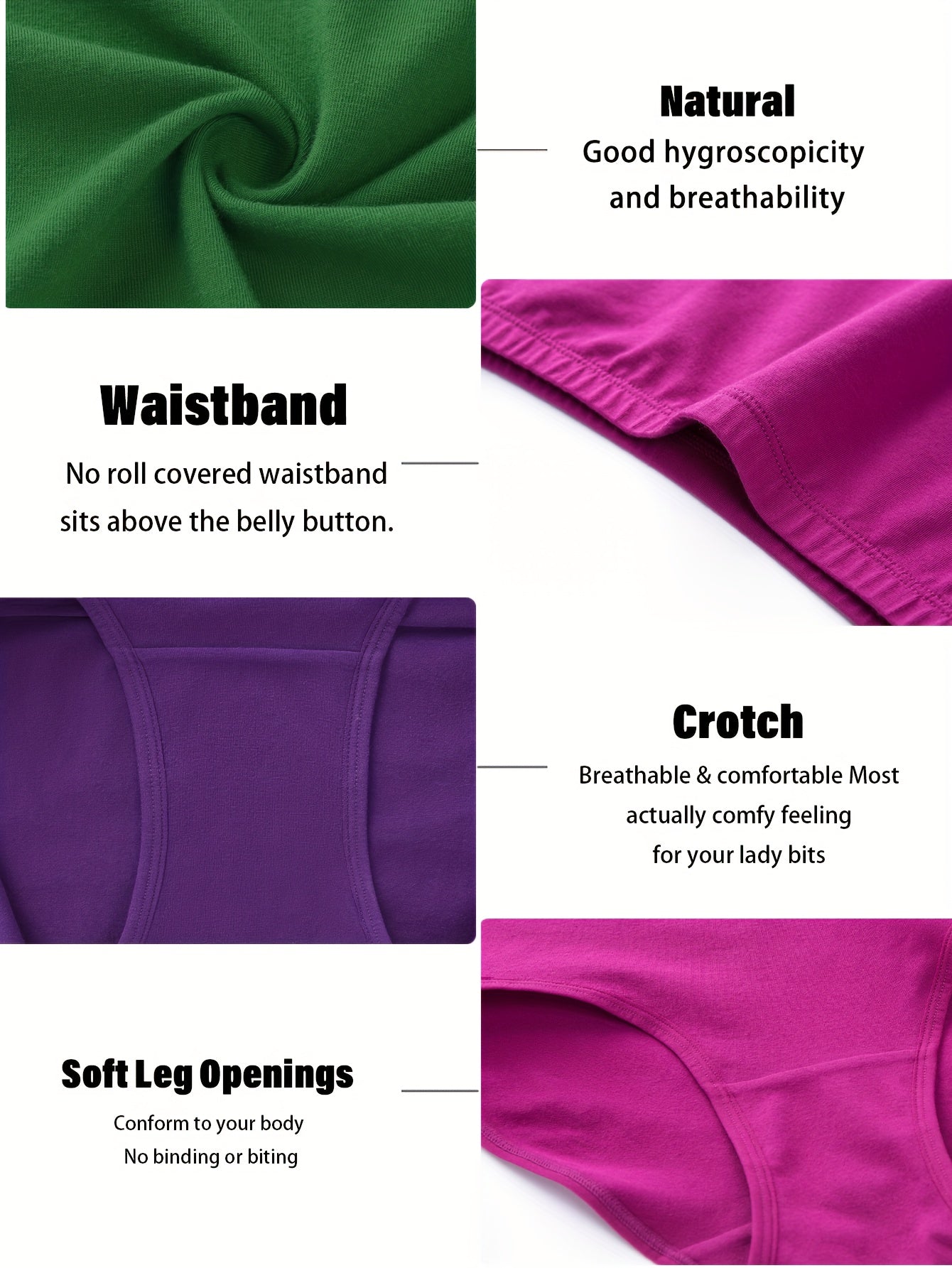 4 ta katta o'lchamdagi yuqori belli ayollar ichki kiyimlari