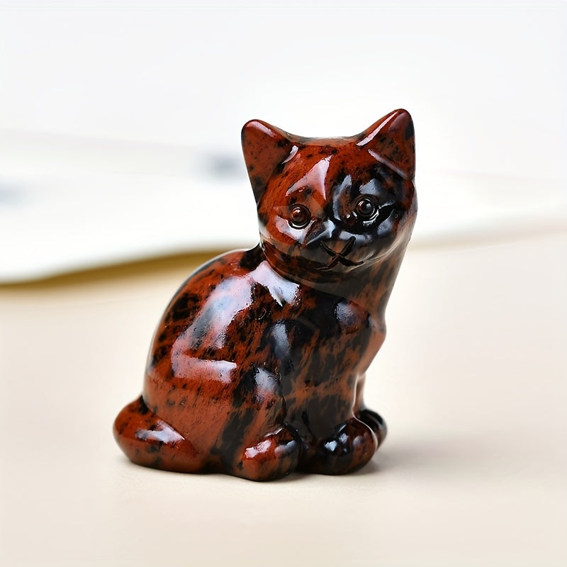 Conjunto de tallas de gatos de cristal con opción de piedra desnuda para regalo o decoración