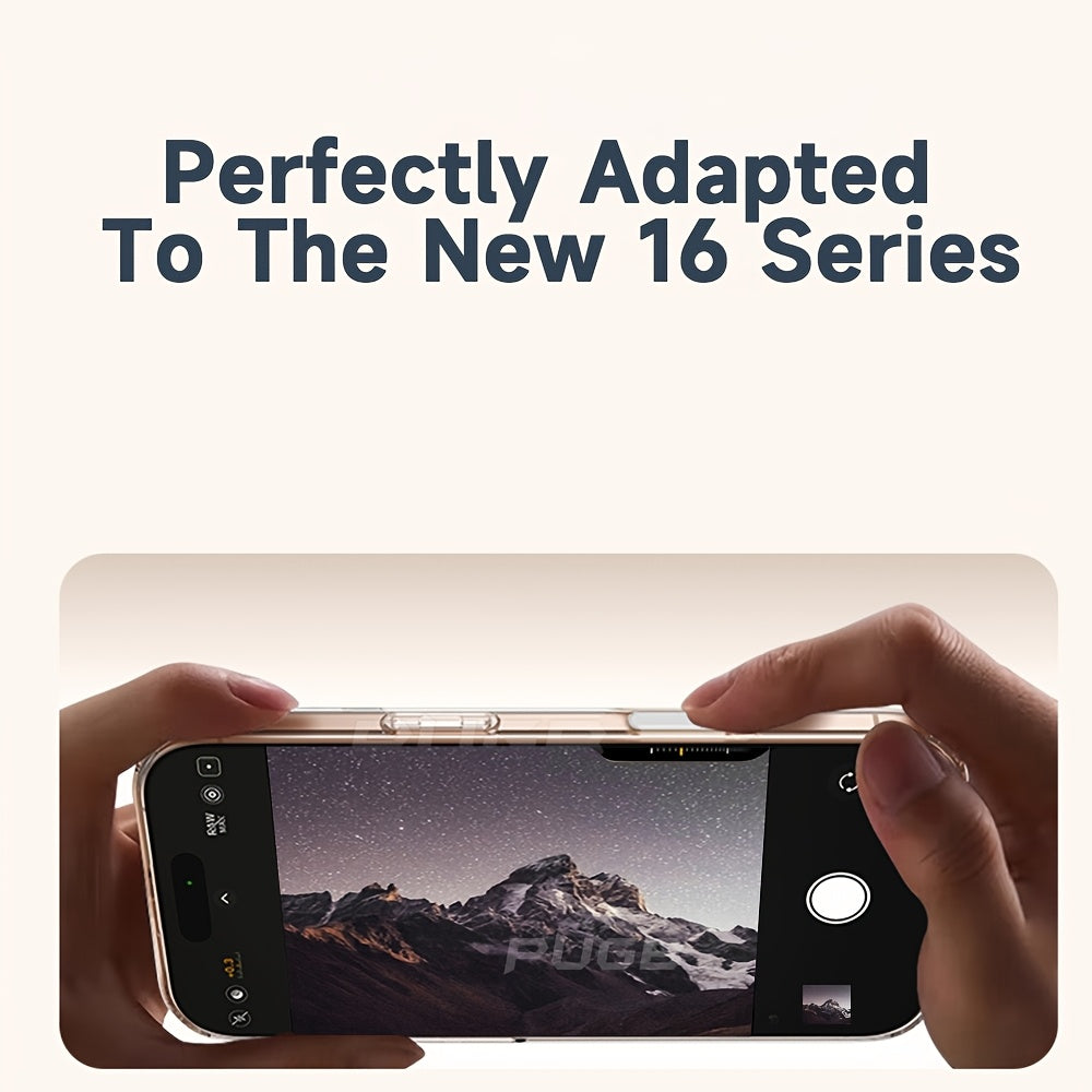 Luxury Clear Acrylic Wireless Charging Phone Case for iPhone 16 Pro Max