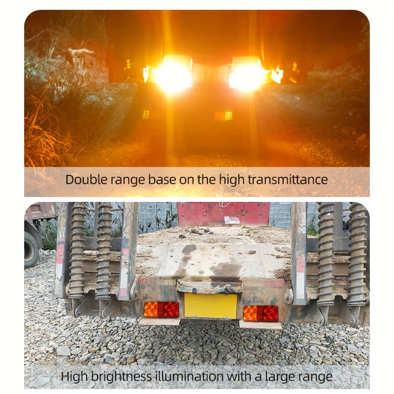 2pcs LED Tail Light Assemblies for Trucks Trailers RVs 12V Hardwired High Brightness