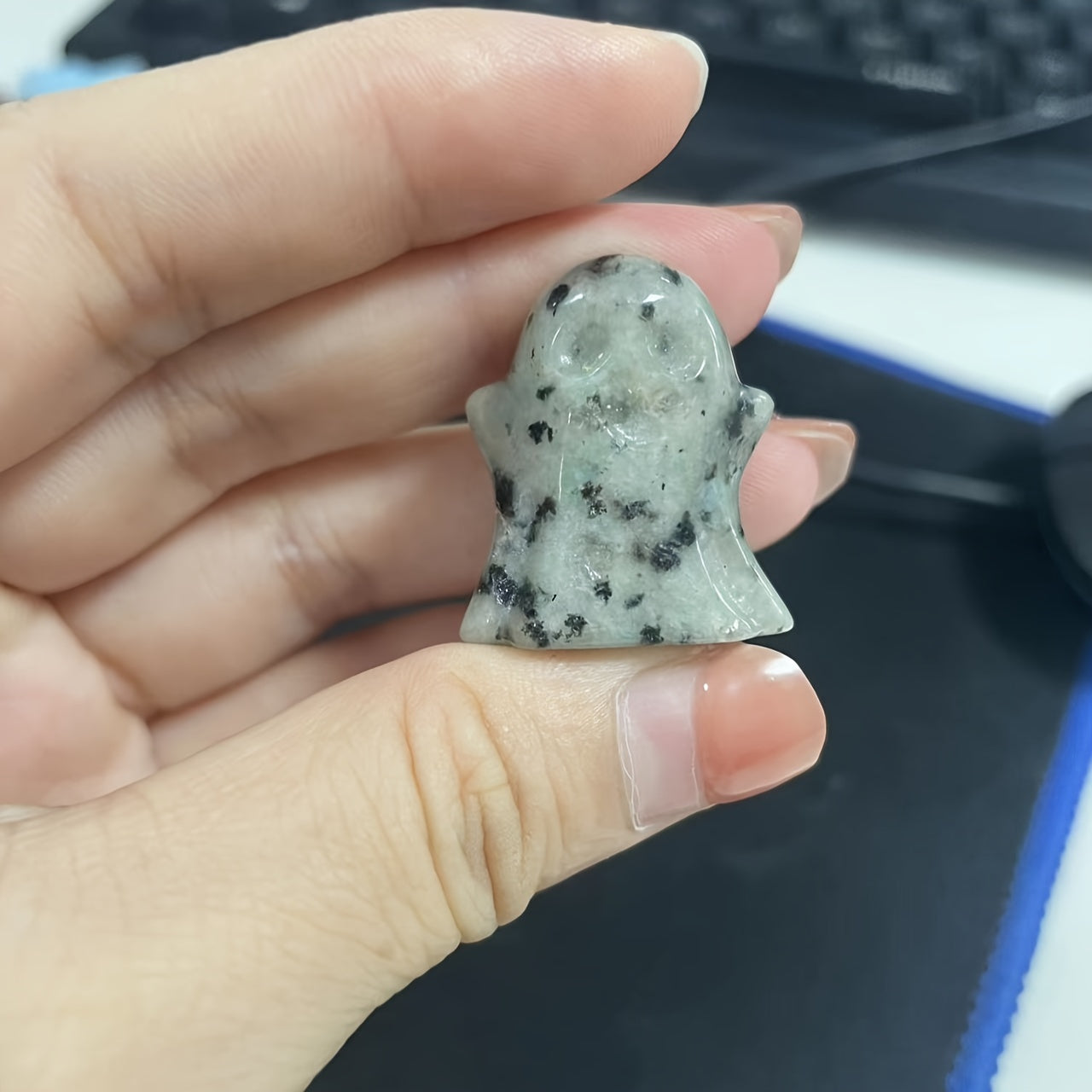 10 dona Tabiiy Kvarts toshlari va Xuddi O'liklar Haykali uchun Xalloween Uy Dekori