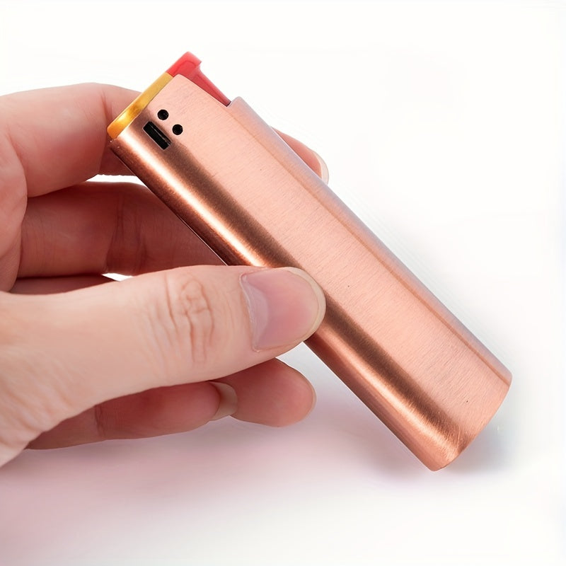 Metal Lighter Shell Durable Metal Case Refillable Lighter Cover Black Golden Tan