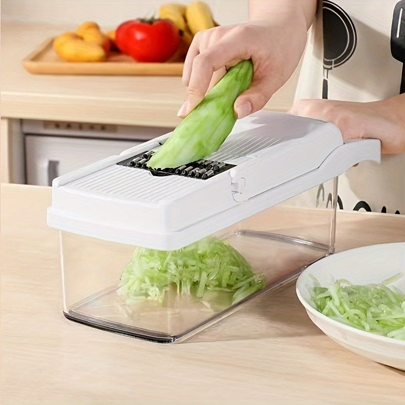 Vegetable Slicer and Cutter, Multi-Use Kitchen Tool for Slicing and Slicing