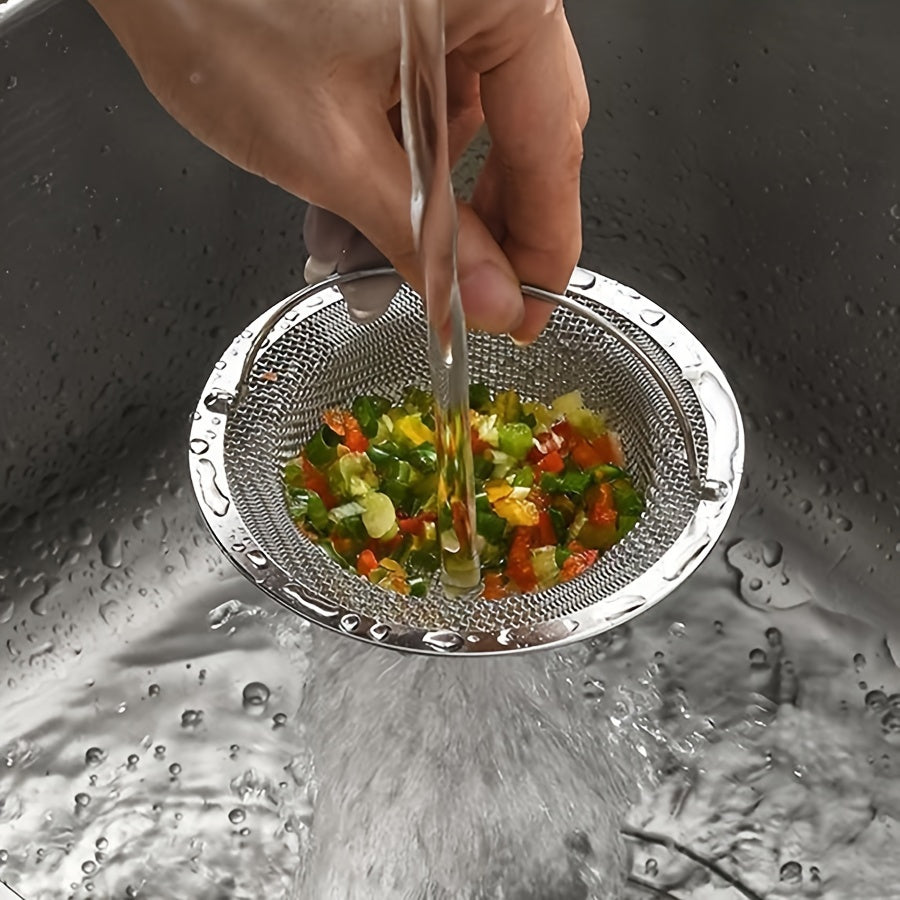 Filtro de drenaje de acero inoxidable para fregaderos de cocina y baño, recolector de cabello, cesta de malla, prevención de obstrucciones