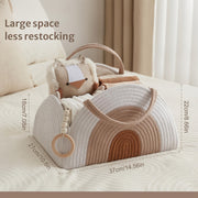 Sturdy Polyester Diaper Storage Bag for Boys and Girls Foldable with Buttons