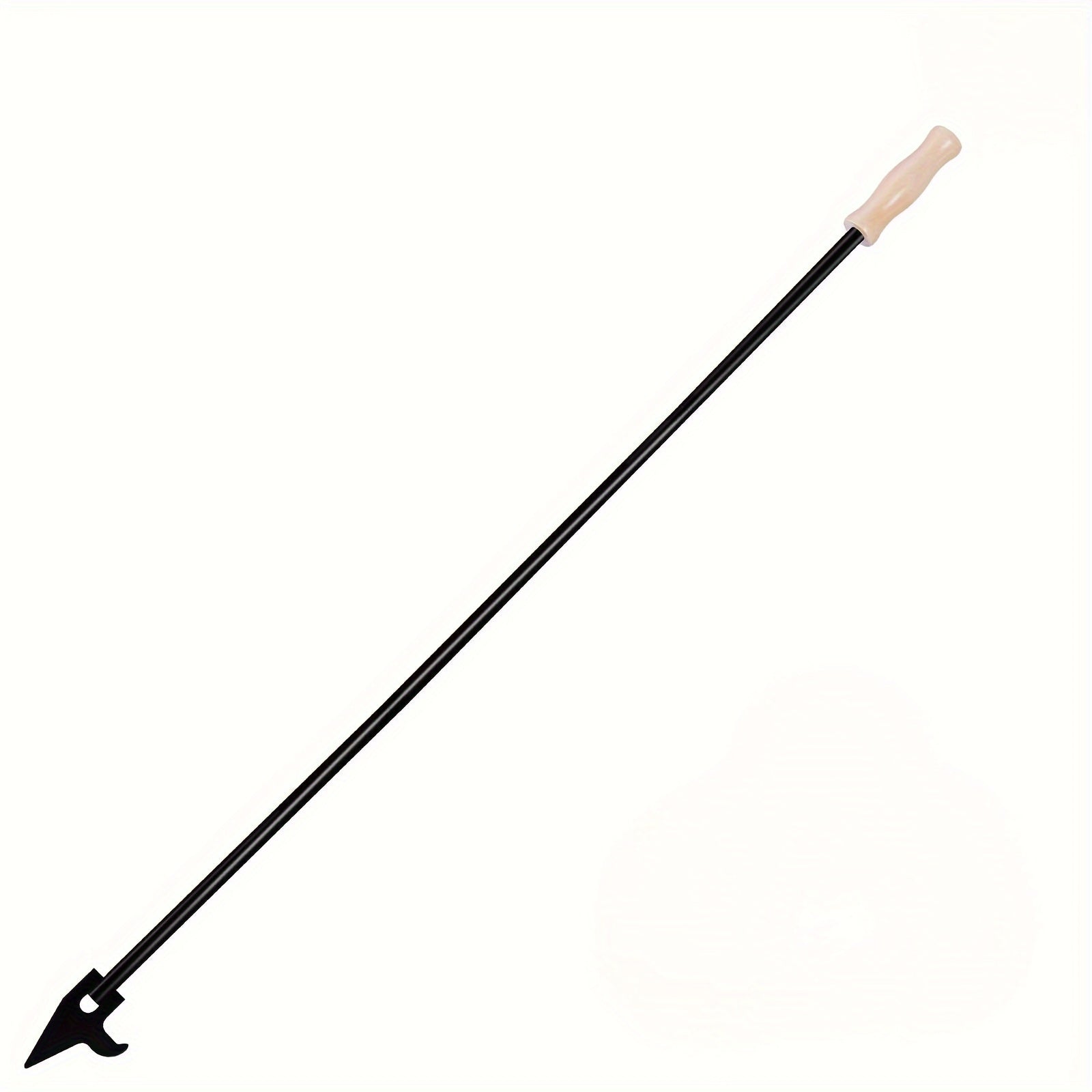 39-Inch Fire Poker with Wooden Handle for Fire Pits and Campfires