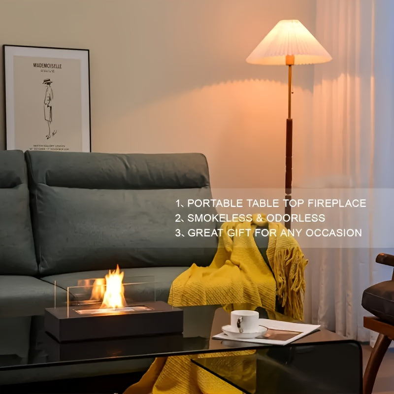 Rectangular Portable Alcohol Fireplace Lamp for Outdoor Use and BBQs