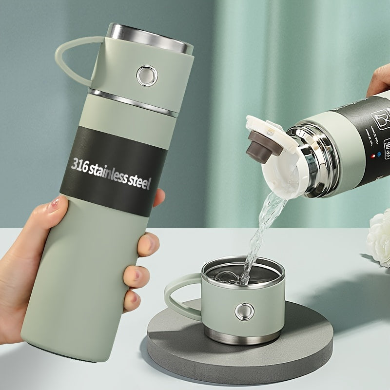 16.91oz Double Wall Vacuum Travel Mug Stainless Steel Keeps Beverages Hot Cold