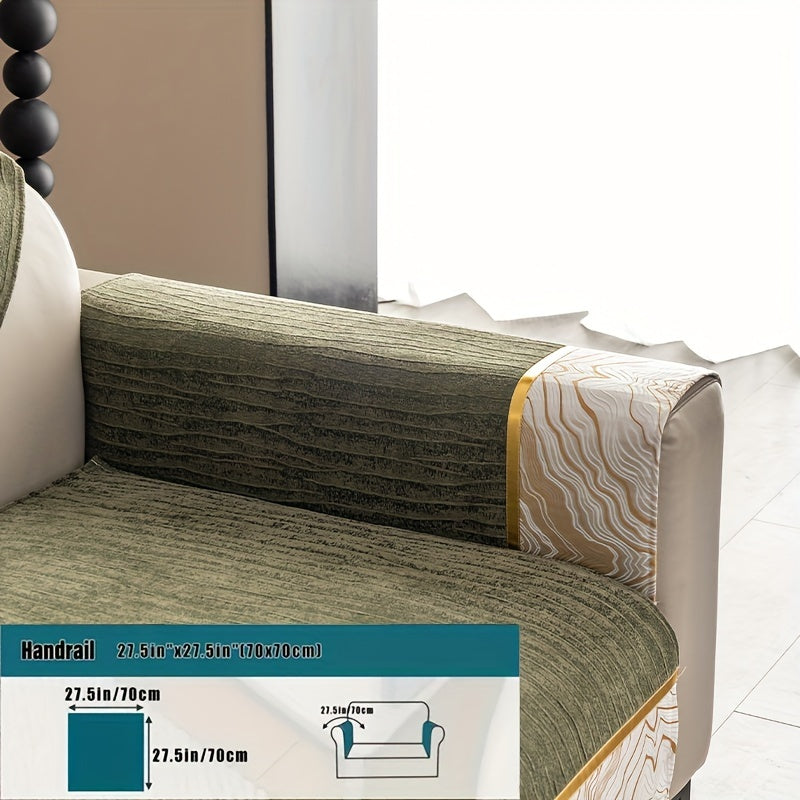 Chenille Sofa Cover for All Seasons Pet-Friendly Non-Slip Fits 1-4 Seater L-Shaped Contemporary