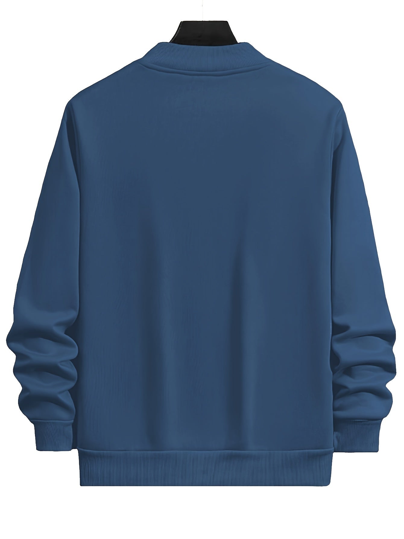 Men's Plus Size Lightweight Polyester Fall Jacket with Baseball Collar Zip-Up Brown White Interior